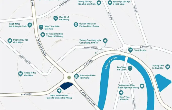 Vị trí Harbor Crown Hải Phòng