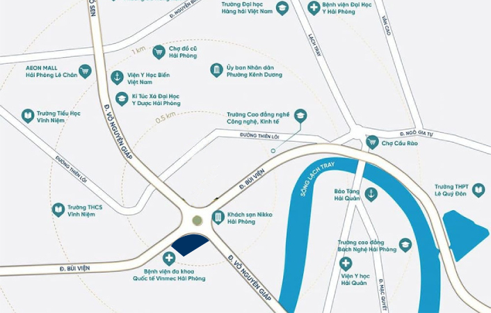 Vị trí Harbor Crown Hải Phòng - Liên kết vùng