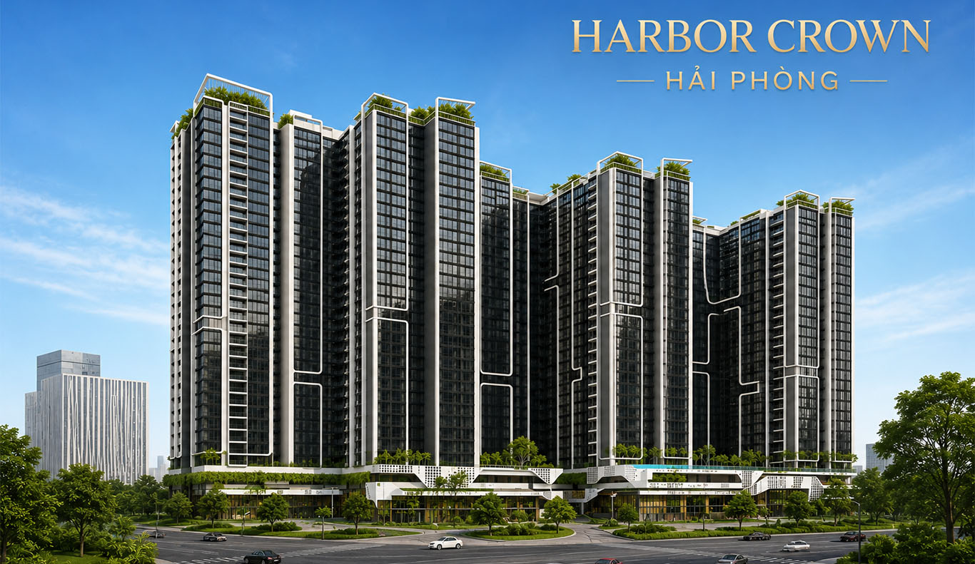 Phối cảnh chung cư Harbor Crown Hải Phòng
